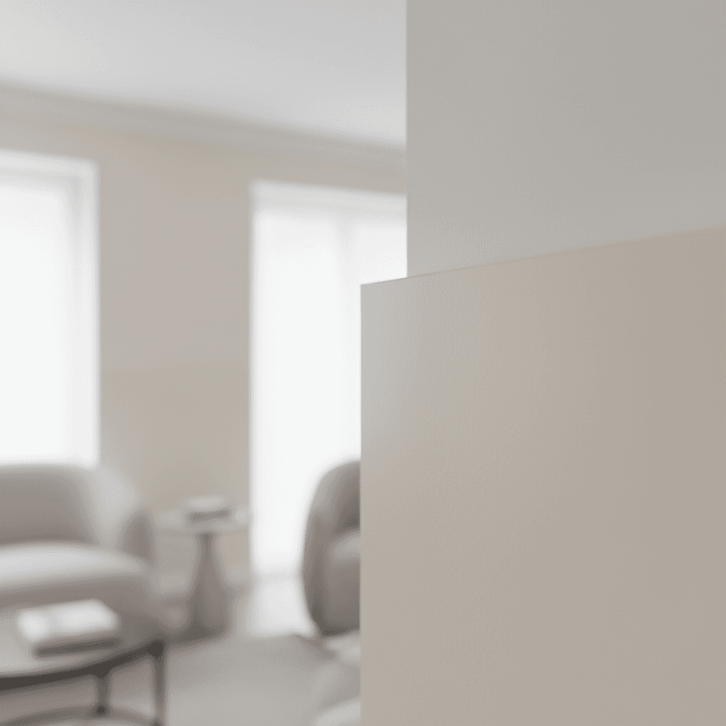 Close-up of crisp paint line on interior trim